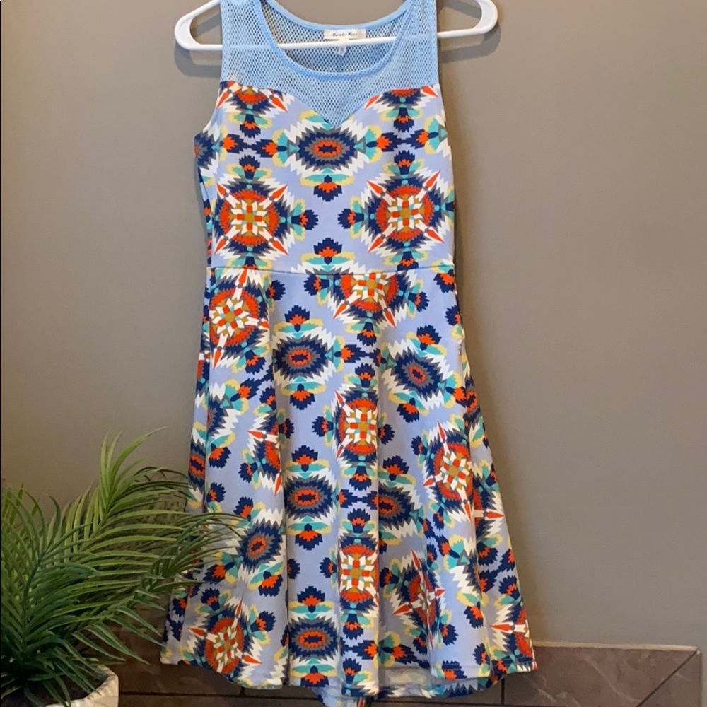 Light blue Aztec dress